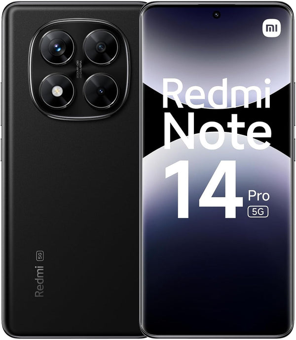 Smartphone Xiaomi Redmi Note 14 Pro 5G Midnight Black (Preto) 8GB RAM 256GB ROM NFC