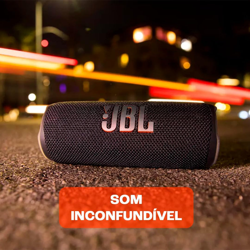 Caixa de Som Bluetooth JBL Flip 6 30W Preta - JBLFLIP6BLK