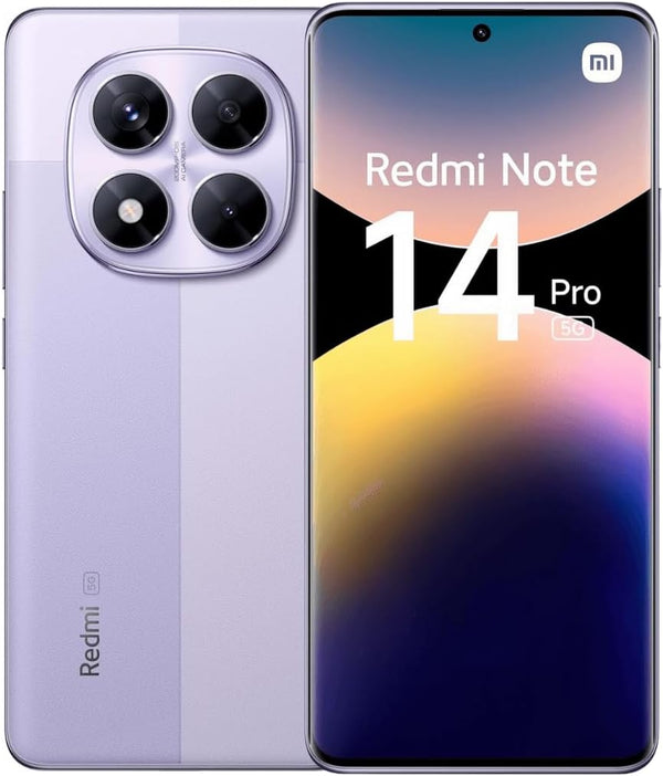 Smartphone Xiaomi Redmi Note 14 Pro 5G Lavender Purple (Roxo Lavanda) 8GB RAM 256GB ROM NFC